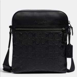 Coach Mens Houston Flight Bag In Signature Leather